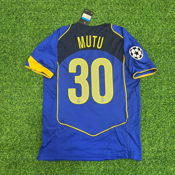 Adrian Mutu Juventus 2004-2005 Blue Retro Jersey Soccer Kit  Trikot  Maillot Soccer Shirt